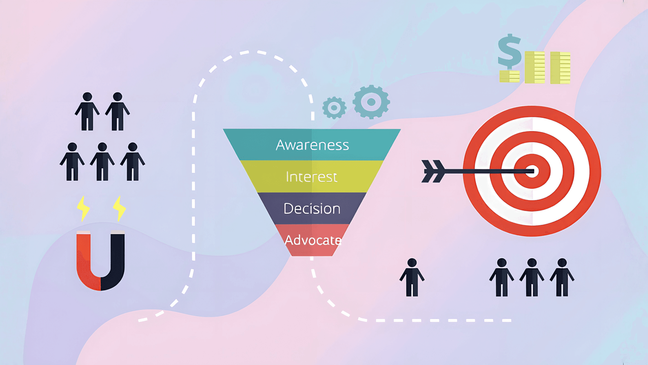 Mô hình phễu AIDA và hành trình 5A